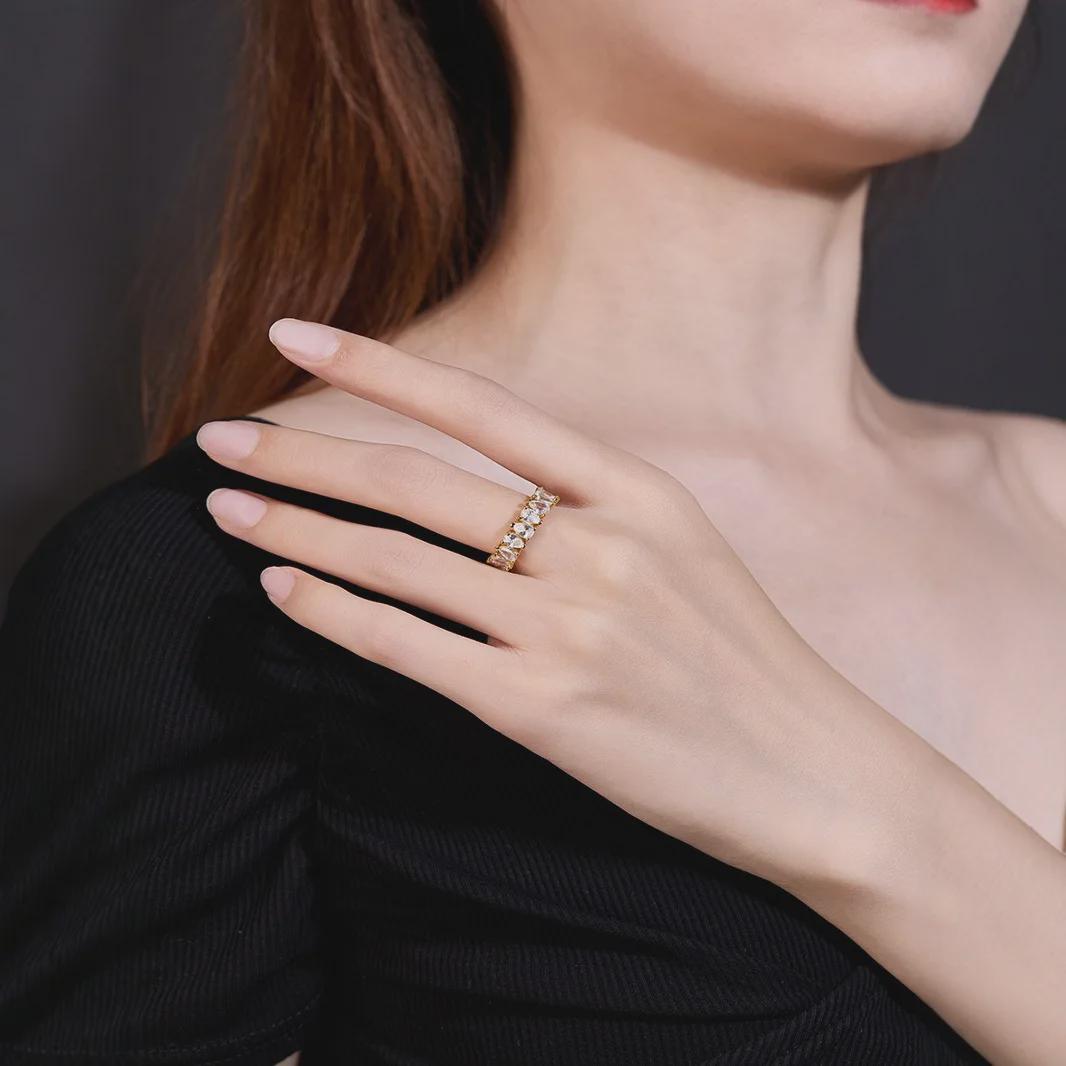 Pear Moissanite Full Eternity Band, Wedding Ring for Women, Anniversary Ring, Stackable Ring, 14K Gold Band Simulant Ring.
