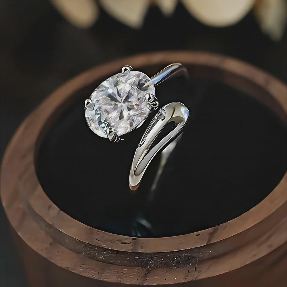 Oval Bypass Solitaire Engagement Ring, Yellow Gold Dainty Ring, Wedding Ring, Promise Ring, Anniversary Gift, Bridal Jewelry, Gift for Her