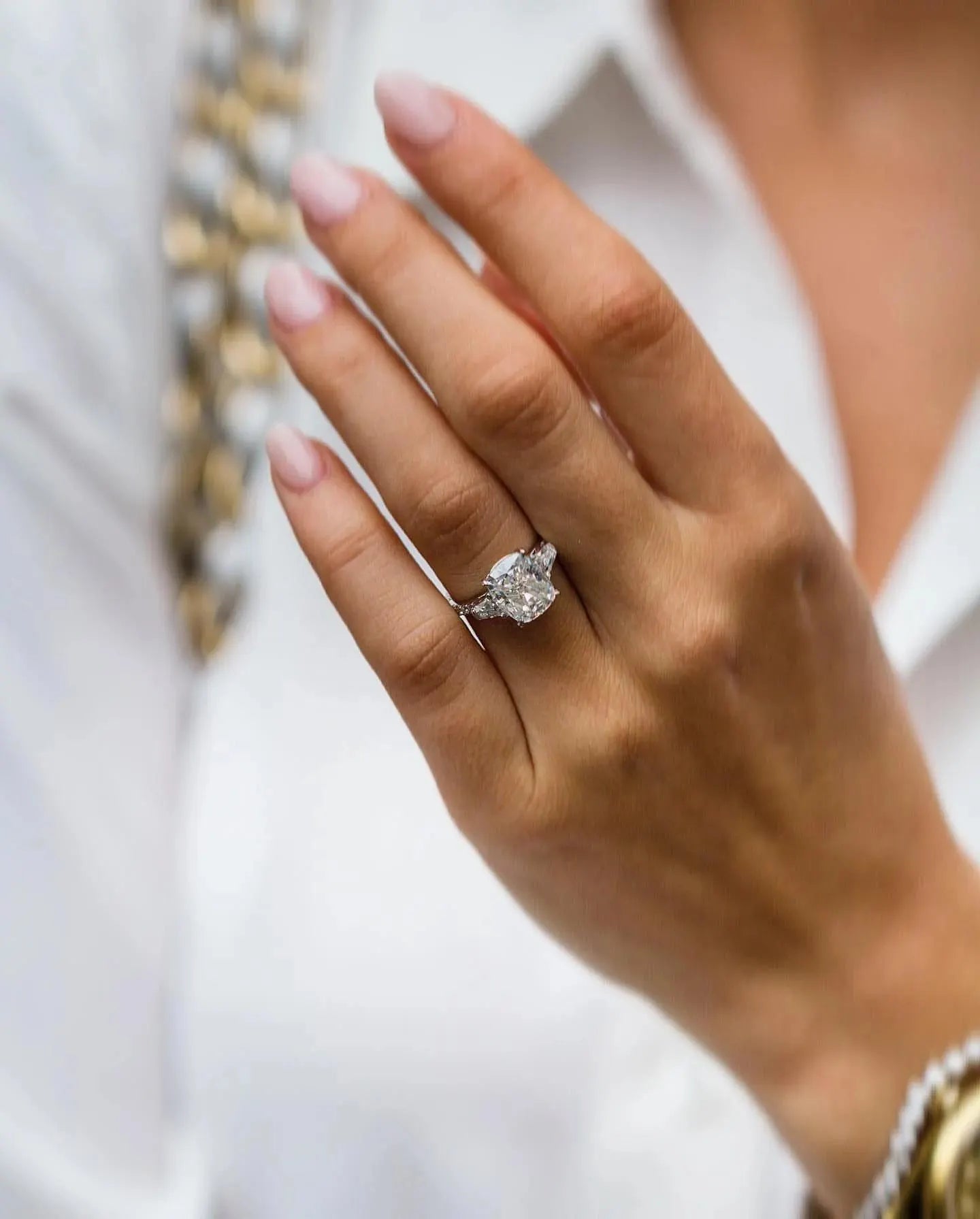 Cushion Cut Moissanite Engagement Ring, Three Stone Ring, Anniversary, Proposal, Wedding, Bridal Ring, Promise Ring, Unique Diamond Ring.
