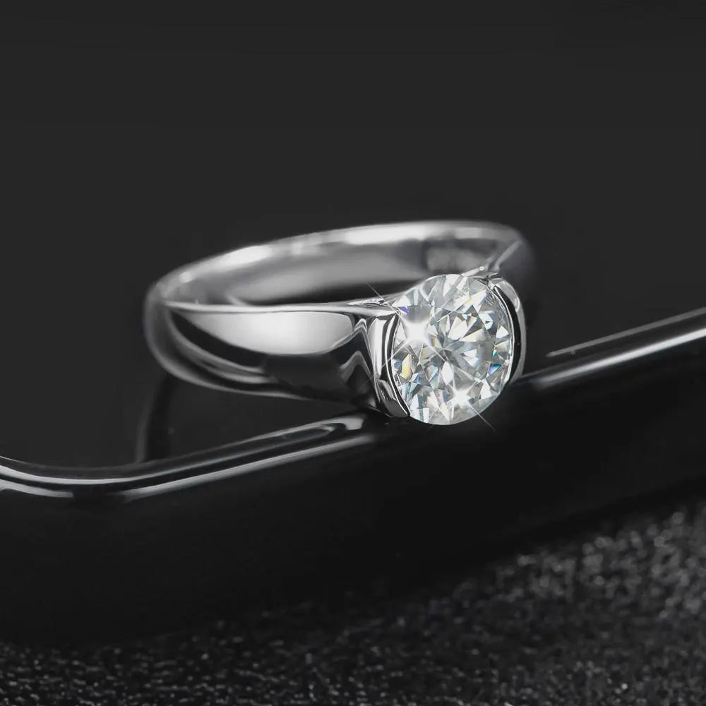 Solitaire Engagement Ring, Minimalist Diamond Wedding Ring, Modern Promise Ring for Her, Anniversary Gift