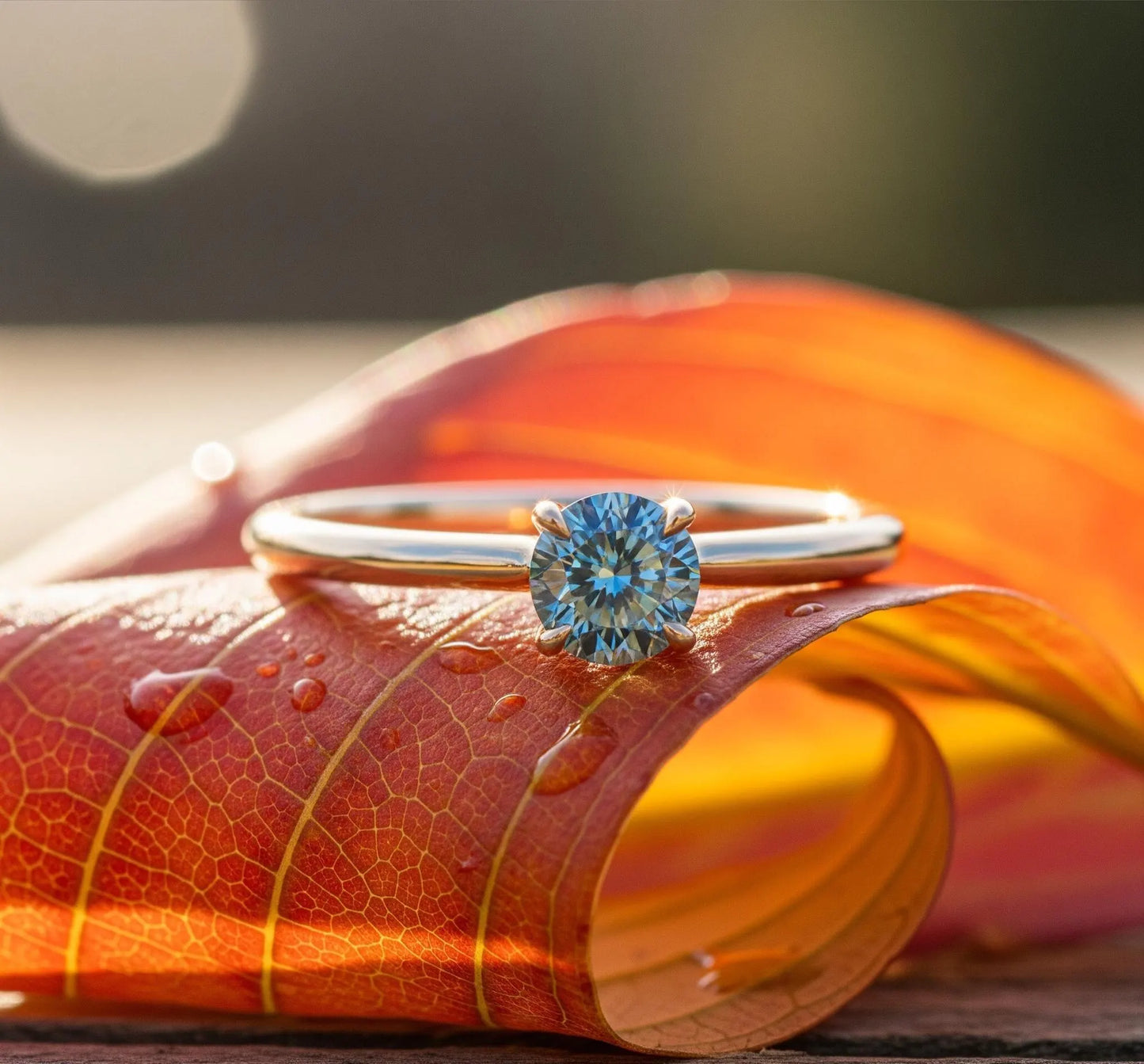 Sky Blue Topaz Solitaire Engagement Ring, Round Cut Minimalist Ring, Sterling Silver Wedding Ring, Promise Ring, Anniversary Gift For Her.