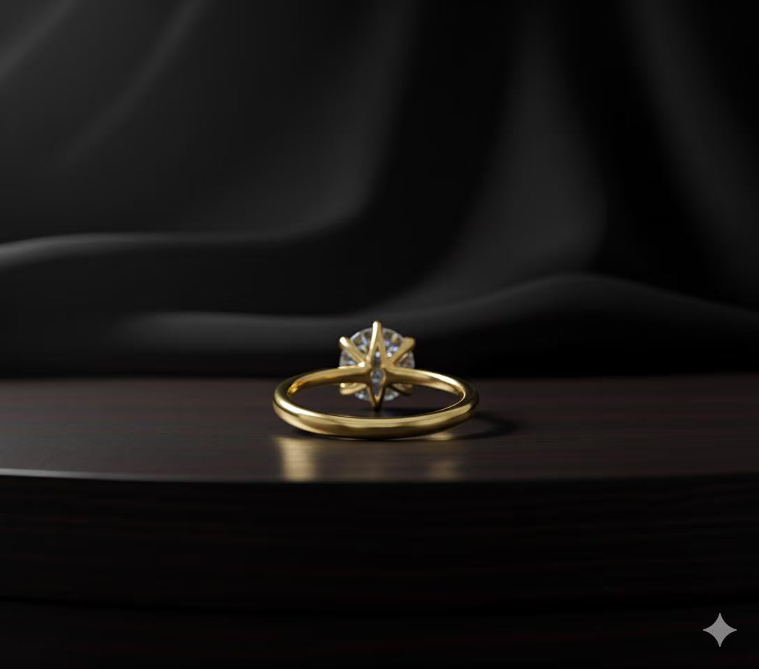 2CT Round Diamond Solitaire, Classic Wedding Jewelry for Her, Anniversary Gift