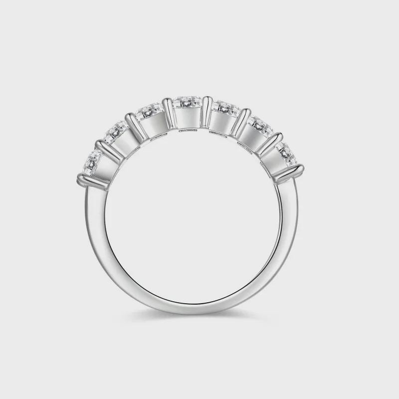Princess Cut Moissanite Eternity Band, Wedding Ring for Women, Anniversary Ring, Full Eternity Diamond Simulant Band, 14K Gold Ring.