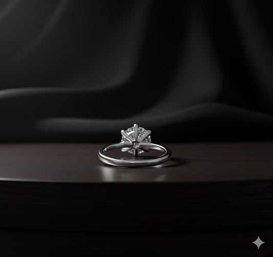 2CT Round Diamond Solitaire, Classic Wedding Jewelry for Her, Anniversary Gift
