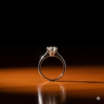 Radiant Diamond Ring, Moissanite Diamond Engagement Ring, Anniversary Gift for Her, Hidden Halo Ring, Solitaire Diamond Wedding Ring