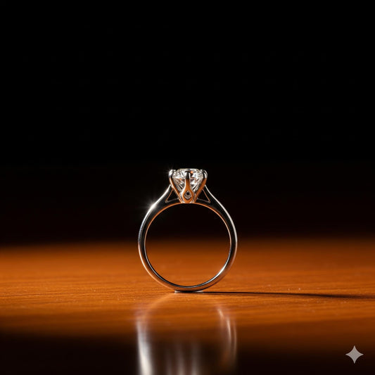 Radiant Diamond Ring, Moissanite Diamond Engagement Ring, Anniversary Gift for Her, Hidden Halo Ring, Solitaire Diamond Wedding Ring