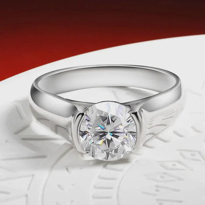 Solitaire Engagement Ring, Minimalist Diamond Wedding Ring, Modern Promise Ring for Her, Anniversary Gift